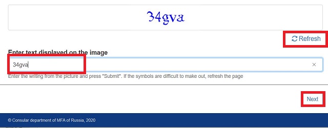Apply E-visa to enter vladivostok homepage screen shot