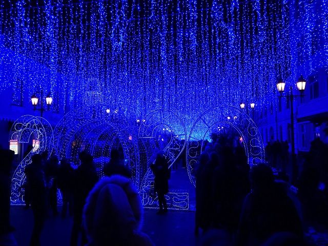 New year's eve decoration at Fountain in vladivostok