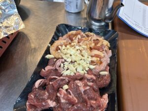 Korean BBQ in front of Hanoi Station