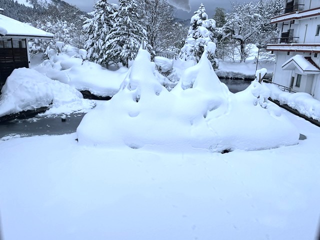 河鹿荘からの雪景色