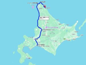苫小牧から宗谷岬までの北海道ドライブ旅