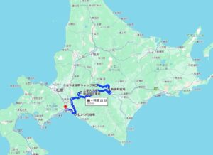 かなやま湖畔キャンプ場から苫小牧までの観光