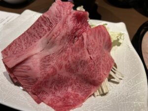 米沢牛のすき焼き